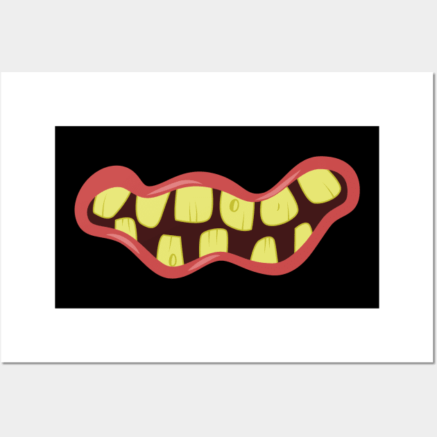 Monster mouth Wall Art by gold package